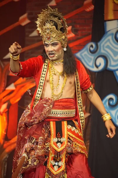 Teatro Kresnayana Com Título Krishna Harimurti Krishna Mestre Líder — Fotografia de Stock