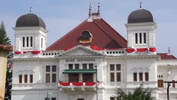 Τράπεζα Της Ινδονησίας Κτίριο Κληρονομιάς Στο Malioboro Yogyakarta Bank Indonesia — Αρχείο Βίντεο