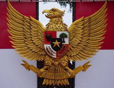 Doğal bir geçmişi olan Garuda Pancasila (Endonezya beş ilkesi)