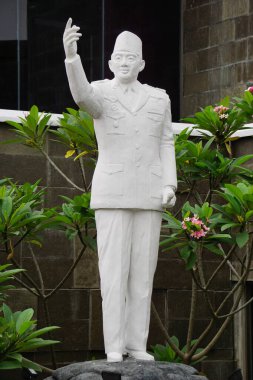Endonezya 'nın ilk başkanı Bung Karno' nun heykeli.
