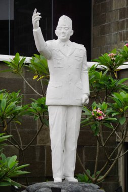 Endonezya 'nın ilk başkanı Bung Karno' nun heykeli.