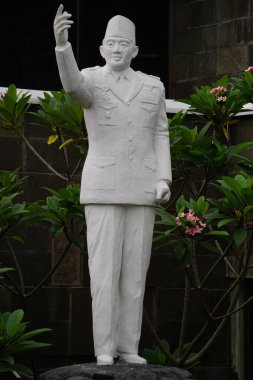 Endonezya 'nın ilk başkanı Bung Karno' nun heykeli.