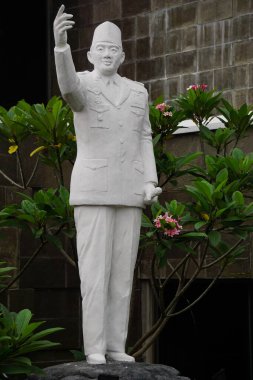 Endonezya 'nın ilk başkanı Bung Karno' nun heykeli.