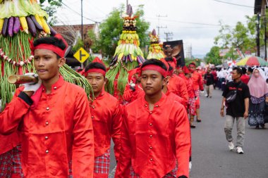 The celebration of grebeg Pancasila. Grebeg Pancasila is held to celebrate Pancasila day