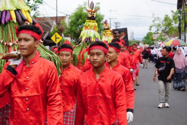 The celebration of grebeg Pancasila. Grebeg Pancasila is held to celebrate Pancasila day