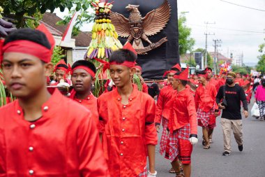 The celebration of grebeg Pancasila. Grebeg Pancasila is held to celebrate Pancasila day