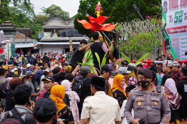 The celebration of grebeg Pancasila. Grebeg Pancasila is held to celebrate Pancasila day