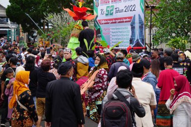 The celebration of grebeg Pancasila. Grebeg Pancasila is held to celebrate Pancasila day