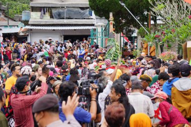 The celebration of grebeg Pancasila. Grebeg Pancasila is held to celebrate Pancasila day