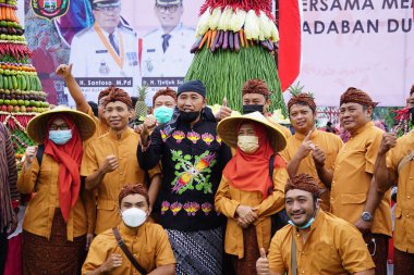 The celebration of grebeg Pancasila. Grebeg Pancasila is held to celebrate Pancasila day
