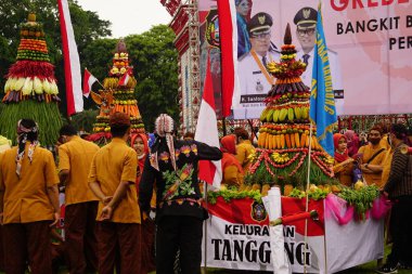 The celebration of grebeg Pancasila. Grebeg Pancasila is held to celebrate Pancasila day