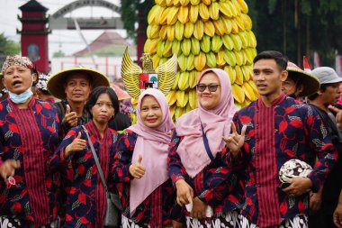 The celebration of grebeg Pancasila. Grebeg Pancasila is held to celebrate Pancasila day