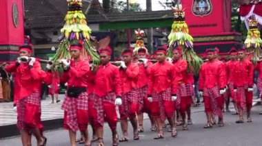 The celebration of grebeg Pancasila. Grebeg Pancasila is held to celebrate Pancasila day