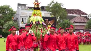 The celebration of grebeg Pancasila. Grebeg Pancasila is held to celebrate Pancasila day