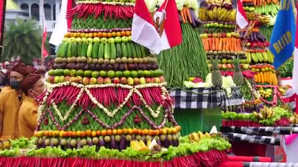 Celebration Grebeg Pancasila Grebeg Pancasila Held Celebrate Pancasila Day — Stockvideo