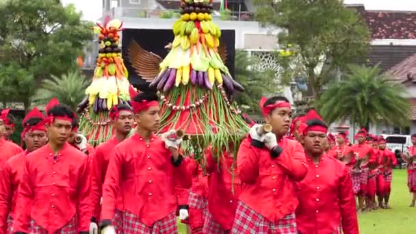 Celebration Grebeg Pancasila Grebeg Pancasila Held Celebrate Pancasila Day — Wideo stockowe