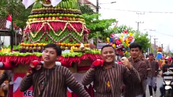 Celebration Grebeg Pancasila Grebeg Pancasila Held Celebrate Pancasila Day — Stok video