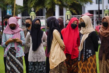 The celebration of grebeg pancasila. Grebeg Pancasila is held to celebrate Pancasila day