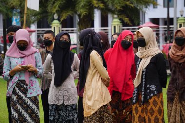 The celebration of grebeg pancasila. Grebeg Pancasila is held to celebrate Pancasila day