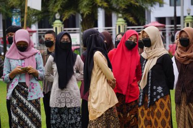 The celebration of grebeg pancasila. Grebeg Pancasila is held to celebrate Pancasila day