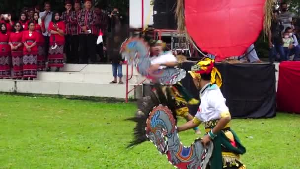 Indonesian Performing Jaranan Kuda Lumping Dance — Stok Video