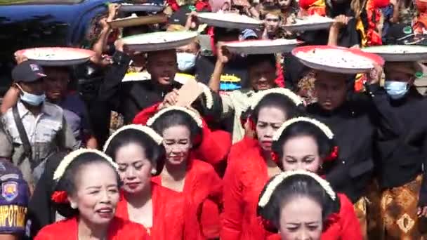Javanese Thanksgiving Indonesian Also Call Larung Semboyo Labuh Laut Larung — Video Stock