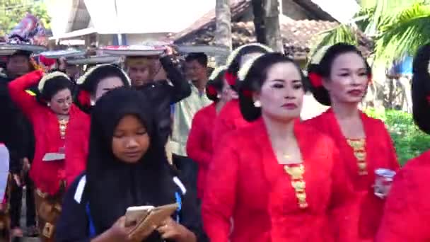 Javanese Thanksgiving Indonesian Also Call Larung Semboyo Labuh Laut Larung — Vídeo de stock
