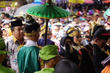 Siraman gong kyai pradah ceremony. This ceremony is one of the Indonesian intangible cultural heritage