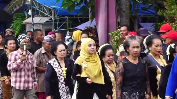 Siraman Gong Kyai Pradah Ceremony Ceremony One Indonesian Intangible Cultural — 图库视频影像