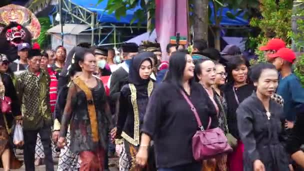 Siraman Gong Kyai Pradah Ceremony Ceremony One Indonesian Intangible Cultural — Vídeo de Stock