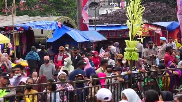 Siraman Gong Kyai Pradah Ceremony Ceremony One Indonesian Intangible Cultural — стоковое видео
