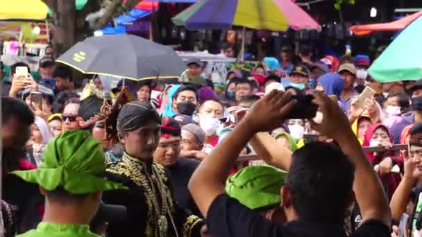 Siraman Gong Kyai Pradah Ceremony Ceremony One Indonesian Intangible Cultural — Stockvideo