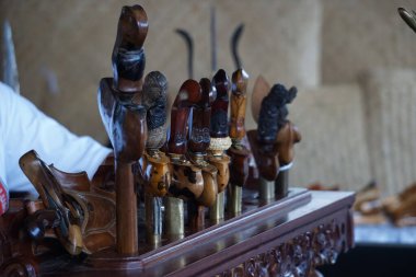 Keris with a natural background. Keris is one of the indonesian traditional weapon. People who make keris is called empu