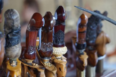 Keris with a natural background. Keris is one of the indonesian traditional weapon. People who make keris is called empu