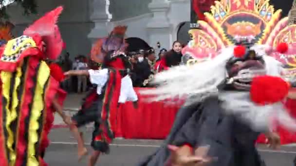 Індонезійський Танець Баронган Цей Танець Походить Блітару — стокове відео