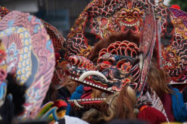 Indonesian perform barong dance. Barong is one of the Indonesian traditional dance