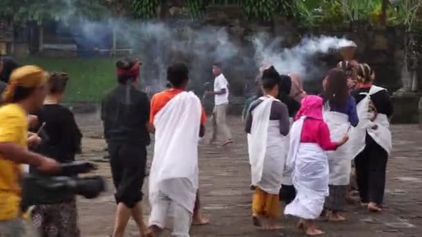 Ruwatansk Prosesjon Ruwatan Seremoniene Javanesisk Kultur Som Har Som Mål – stockvideo