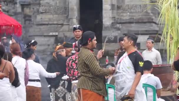 Procissão Ruwatan Ruwatan Uma Das Cerimônias Cultura Javanesa Que Visa — Vídeo de Stock