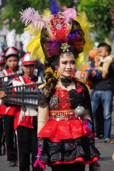 Indonezyjski Karnawał Okazji Dnia Edukacji Narodowej — Zdjęcie stockowe