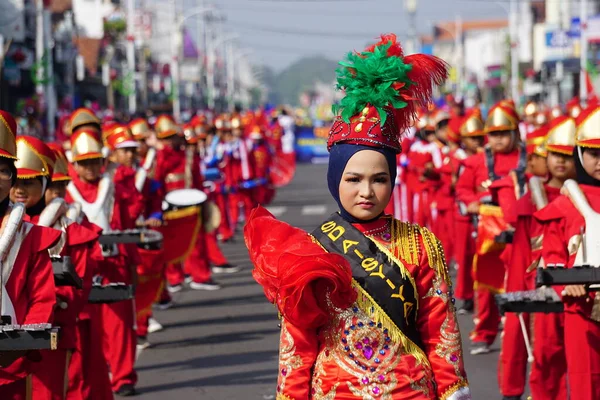 Carnaval Indonésio Para Celebrar Dia Nacional Educação — Fotografia de Stock