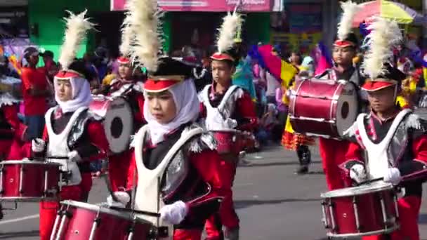 Carnaval Indonésien Pour Célébrer Journée Nationale Éducation — Video