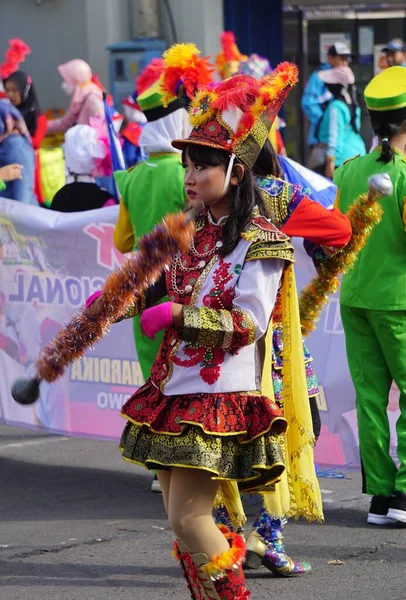 Indonesisk Karneval För Att Fira Den Nationella Utbildningsdagen — Stockfoto
