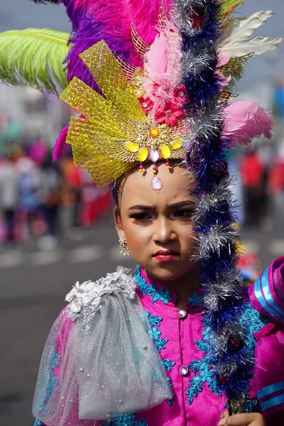 Indonesisk Karneval För Att Fira Den Nationella Utbildningsdagen — Stockfoto