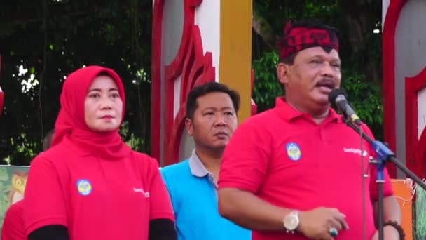Marhaen Djumadi Plt Bupati Nganjuk Jawa Timur Indonesia — Stok Video
