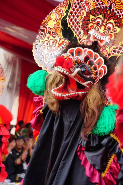 Karneval Der Javanischen Barongan Kirab Barongan Simpang Lima Gumul — Stockfoto
