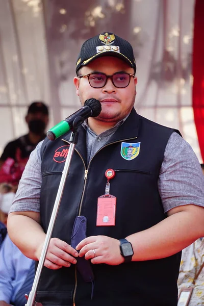 Regente Kediri Hanindhito Himawan Pramana Mas Dhito Kirab Tumpeng Hasil — Fotografia de Stock