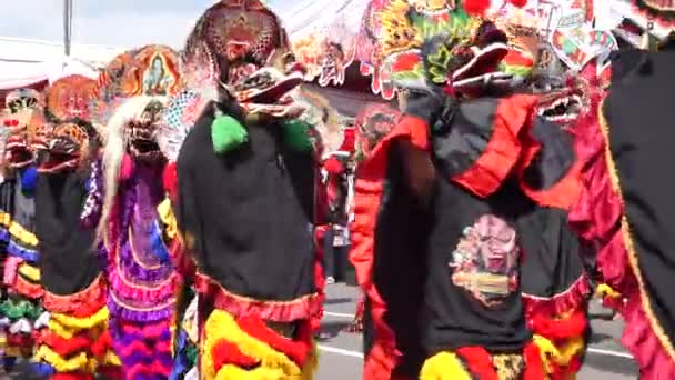 Виконання 1000 Танців Барона Баронг Один Традиційних Танців Індонезії — стокове відео