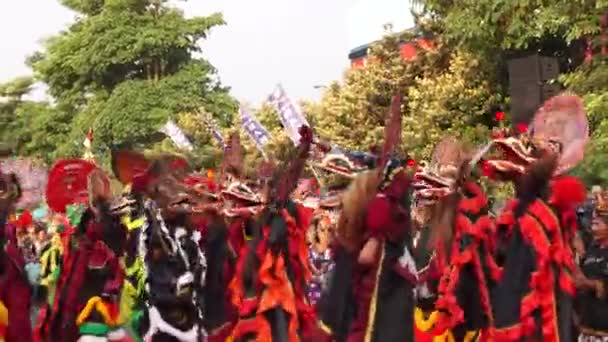 1000 Barong Dansı Gösterisi Barong Endonezya Nın Geleneksel Danslarından Biridir — Stok video