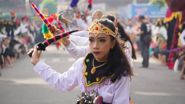 Indonezyjski Taniec Jaranański Kuda Lumping Kuda Kepang Ten Taniec Jest — Zdjęcie stockowe