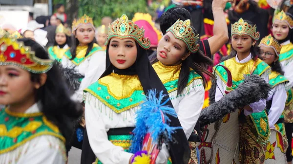 Danza Indonesia Jaranan Kuda Bulping Kuda Kepang Esta Danza Java — Foto de Stock